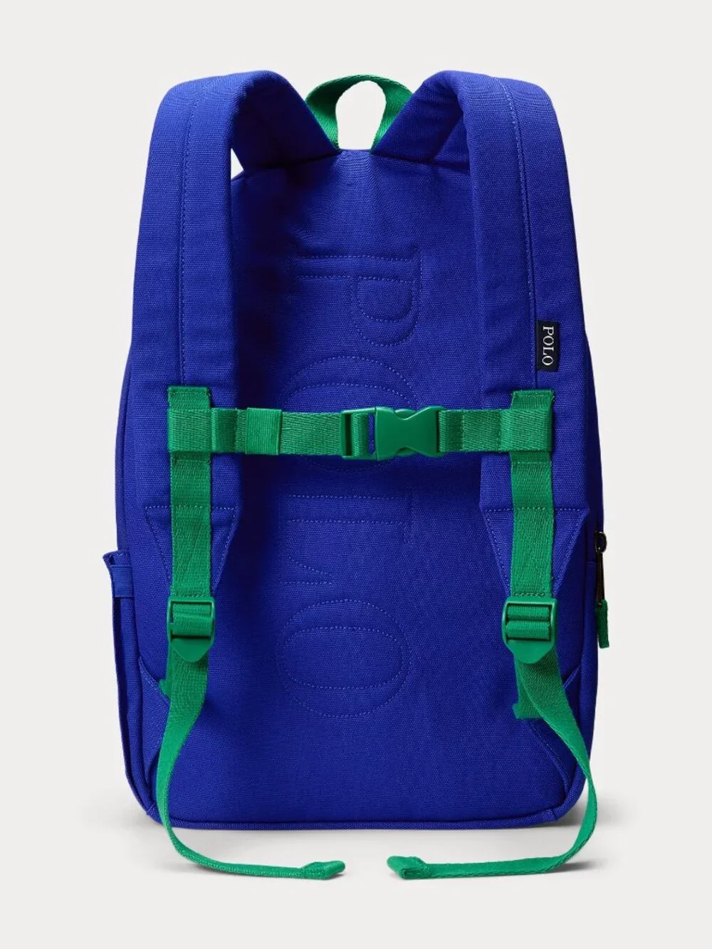 Ralph Lauren Big Pony Striped Canvas Backpack New Sapphire Blue NWT